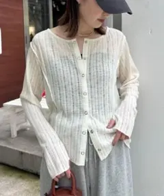 CIAOPANIC TYPY 針抜きシアー2wayスナップカーディガン