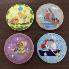 ディズニー　刺繍缶バッチ　4つセット