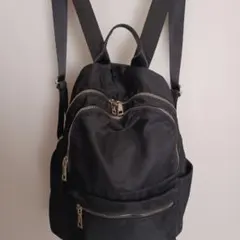 ブラック ナイロン バックパック