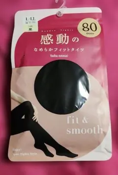 tutu anna感動のなめらかフィットタイツ80デニール L-LL ブラック