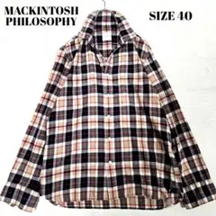 マッキントッシュフィロソフィー ハウスチェック 長袖シャツ カジュアル L