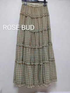 ●ROSE BUD チェック柄ロングスカート　ギンガムチェック