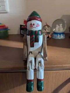 ニコアンド　ウッドトイ　クリスマス　雪だるま　スノーマン　置物