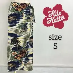 Hilo Hattie ハワイ製　総柄 ラップスカート パレオ 巻きスカート Sのサムネイル