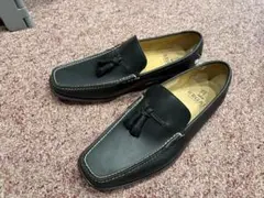 REGAL ブラックレザー ローファー タッセル付き