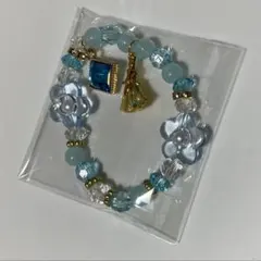 【新品・未使用】プリンセスチャーム　ビーズブレスレット