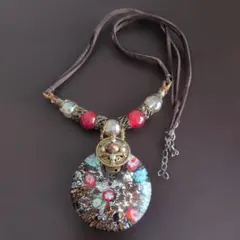 新品 cz 人工めのう ネックレス 木製 ウッド チベット 民族 - メルカリ
