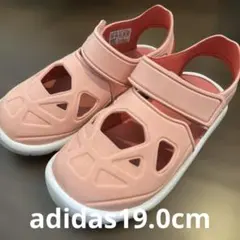 adidas キッズ　19cm ピンク サンダル