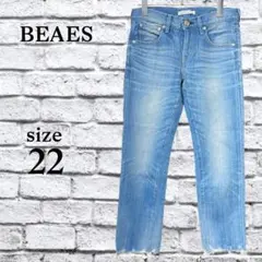 B33 ビームス 【22】 デニムパンツ ボトムス カットオフ コットン100%