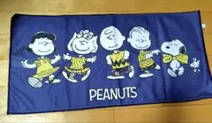 PEANUTS スヌーピーフェイスタオル ネイビー