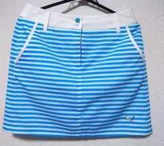 PUMA レディース スカート L 青と白ストライプ
