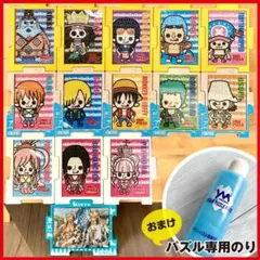 ONE PIECE パズル完成品　14点　フレーム入り　麦わらの一味と他4点