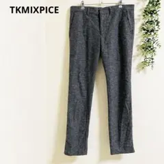 ティーケーミクスパイス ウール混パンツ L グレー　通勤　ビジネス　あったか✨