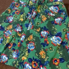 BROWNY STANDARD 花柄 南国 デニム ミニスカート