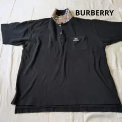 Burberrys ブラック ポロシャツ　半袖　ノバチェック　GOLF