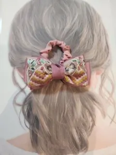 在庫整理SALE!!　インド刺繍リボンシュシュ