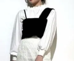 Ray BEAMS　ツイスト ビスチェ黒キャミソールベアトップ