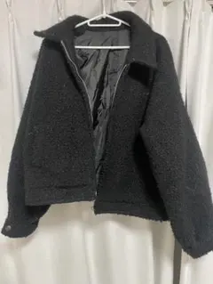 しまむら ボアジャケット 黒 Lサイズ