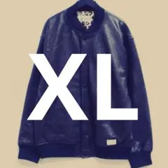ワコマリア オールレザー VARSITY JACKET ブラック XL 本革のサムネイル