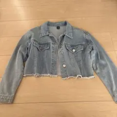 SHEIN クロップドデニムジャケット 11-12Y