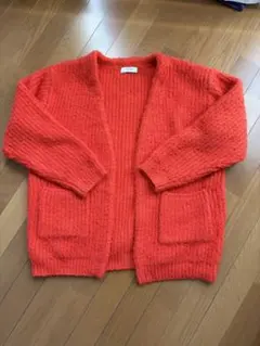 INHERIT オレンジ カーディガン