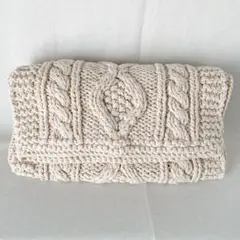 ちゃーこ様専用◆美品◆トゥデイフルニットクラッチバッグ綿アラン編TODAYFUL