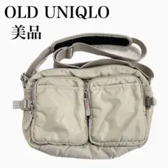 【極美品】OLD UNIQLO ベージュ ショルダーバッグ　ナイロン