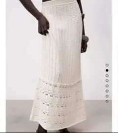 ザラ♡オープンニットクロシェスカート