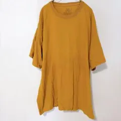 フルーツオブザルーム 無地 Tシャツ クルーネック XL 黄 綿 カジュアル