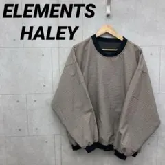 ELEMENTS HALEY ナイロンプルオーバー USA製 黒 ベージュ 濃灰