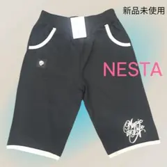 NESTA 新品未使用 ショートパンツ 黒 バギー スウェット ハーフパンツのサムネイル