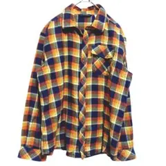 L.L.Bean スナップボタン ネルシャツ L 古着 秋冬 メンズS相当