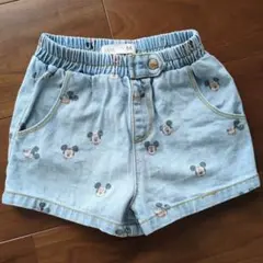ZARA ミッキーマウスデニムショーツ 104cm