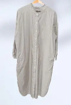 SENSE OF PLACE ストライプ 長袖シャツワンピース