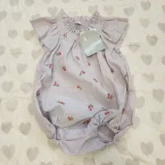 新品タグ付きベビーロンパースしまむらjuoジュオさくらんぼギンガムチェック80