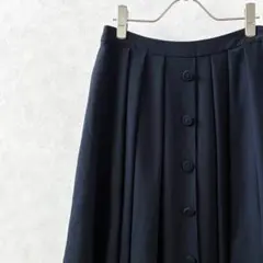 MISCH MASCH ひざ丈フレアスカート フロントボタン シンプル 裏地付きのサムネイル
