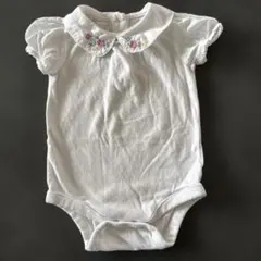 Baby Gap ベビー ロンパース 襟付き 花柄刺繍