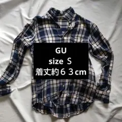 GUレディースＳサイズ長袖シャツタータンチェック柄