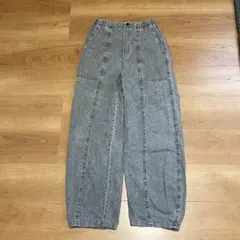 【GU】デニム風ジョガーパンツ　Sサイズ