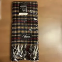 カシミヤ100% チェック柄マフラー