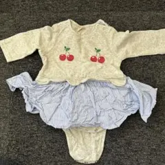 petit main チェリー柄ロンパース 80