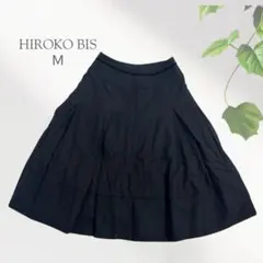 HIROKO BIS ヒロコビス タック フレアスカート ブラック M 9号のサムネイル
