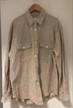 6（roku）コットンチェックシャツ