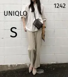 1242 UNIQLO ユニクロ リネンブレンドリラックスストレートパンツ