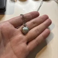 素敵なラリマーのネックレス！ハート型！落ち着く！