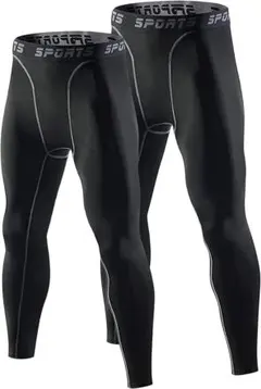 お買得‼️✨スポーツタイツ 2枚組✨メンズ XL 裏起毛 保温防寒 吸汗速乾
