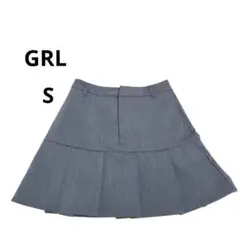 ​【GRL】インナーパンツ付き プリーツ ミニスカート グレー S