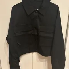 GRL 新品タグ付き黒いクロップドジャケット