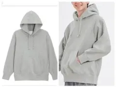 ヘビーウェイトビッグスウェットパーカー　　保温　裏起毛　防寒　リバースウィーブ