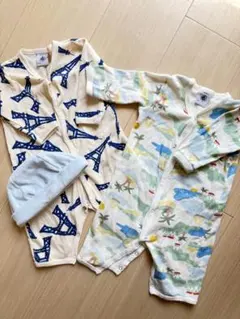 プチバトー カバーオール3点セット